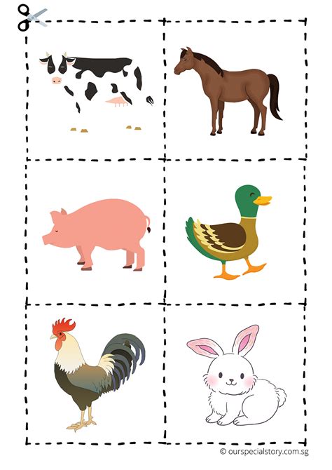 Printable Farm Animal Matching Game